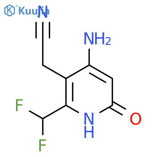 4-Amino-2-(difluoromethyl)-6-hydroxypyridine-3-acetonitrile structure
