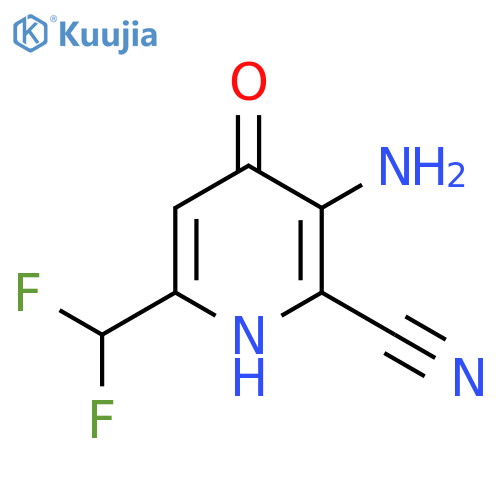 3-Amino-2-cyano-6-(difluoromethyl)-4-hydroxypyridine structure