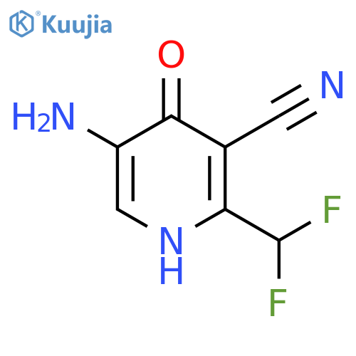 5-Amino-3-cyano-2-(difluoromethyl)-4-hydroxypyridine structure