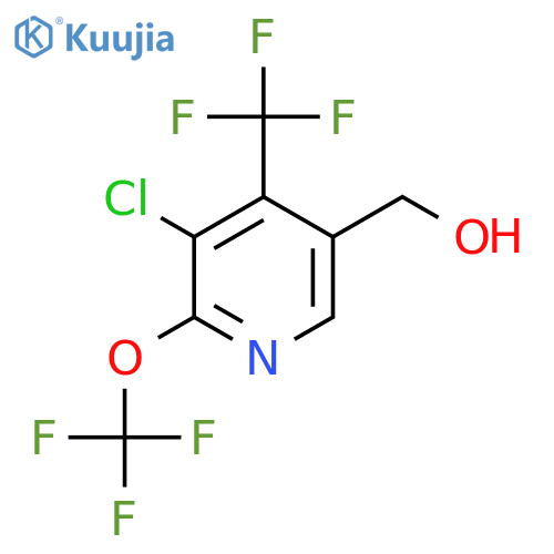 3-Chloro-2-(trifluoromethoxy)-4-(trifluoromethyl)pyridine-5-methanol structure