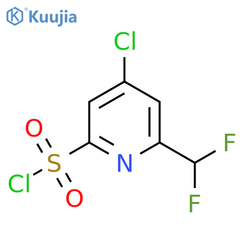 4-Chloro-2-(difluoromethyl)pyridine-6-sulfonyl chloride structure