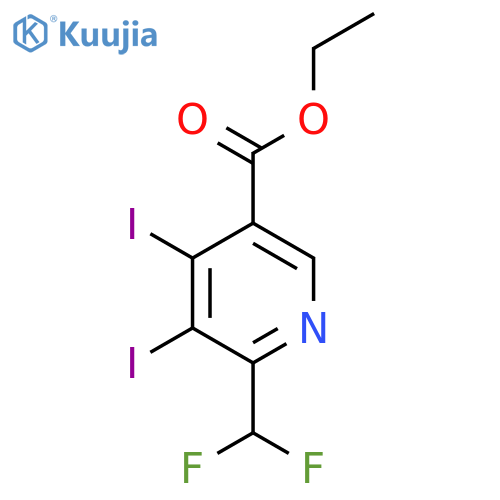 Ethyl 2-(difluoromethyl)-3,4-diiodopyridine-5-carboxylate structure