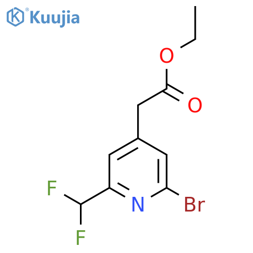 Ethyl 2-bromo-6-(difluoromethyl)pyridine-4-acetate structure