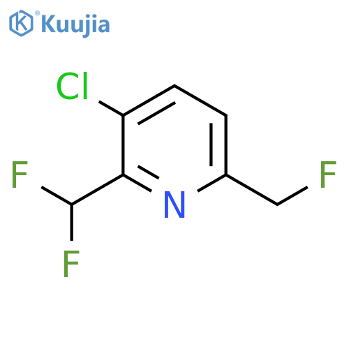 3-Chloro-2-(difluoromethyl)-6-(fluoromethyl)pyridine structure