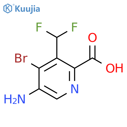 5-Amino-4-bromo-3-(difluoromethyl)pyridine-2-carboxylic acid structure