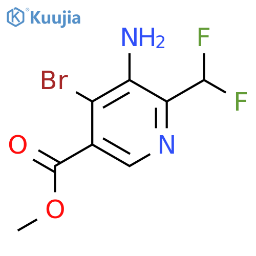 Methyl 3-amino-4-bromo-2-(difluoromethyl)pyridine-5-carboxylate structure