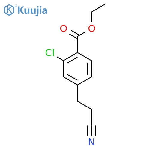 Ethyl 2-chloro-4-(2-cyanoethyl)benzoate structure