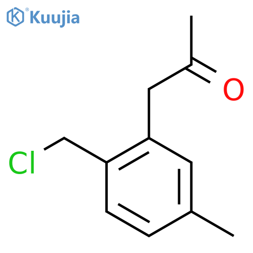 1-(2-(Chloromethyl)-5-methylphenyl)propan-2-one structure