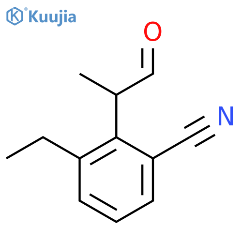 2-Cyano-6-ethylphenylpropanal structure