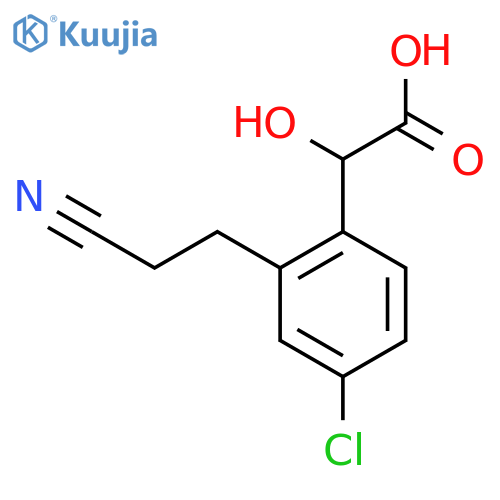 4-Chloro-2-(2-cyanoethyl)mandelic acid structure