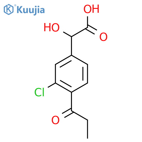 3-Chloro-4-propionylmandelic acid structure