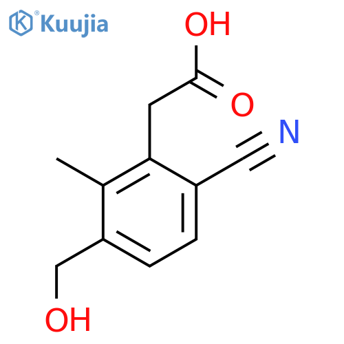 6-Cyano-3-hydroxymethyl-2-methylphenylacetic acid structure