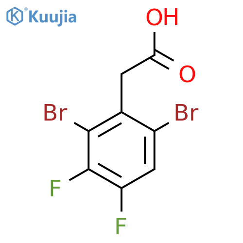 2,6-Dibromo-3,4-difluorophenylacetic acid structure