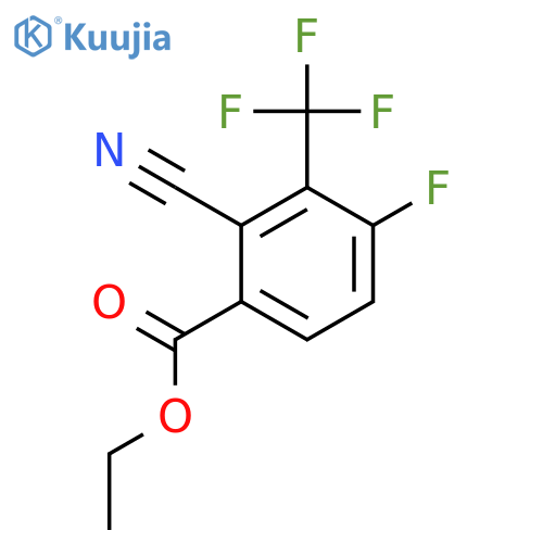 Ethyl 2-cyano-4-fluoro-3-(trifluoromethyl)benzoate structure