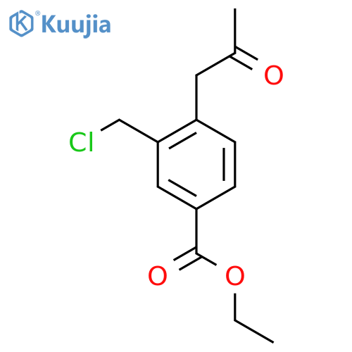 Ethyl 3-(chloromethyl)-4-(2-oxopropyl)benzoate structure