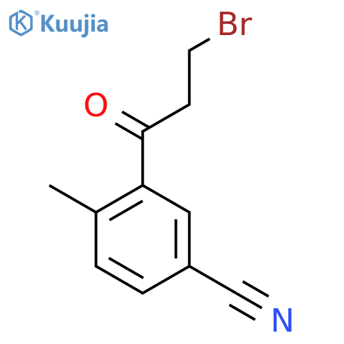3-(3-Bromopropanoyl)-4-methylbenzonitrile structure