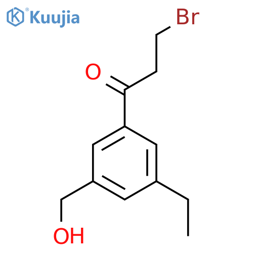 3-Bromo-1-(3-ethyl-5-(hydroxymethyl)phenyl)propan-1-one structure