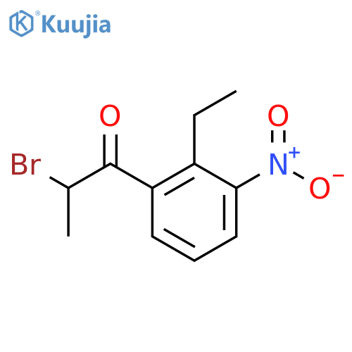 2-Bromo-1-(2-ethyl-3-nitrophenyl)propan-1-one structure