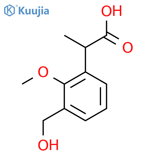 3-(Hydroxymethyl)-2-methoxyphenylpropanoic acid structure