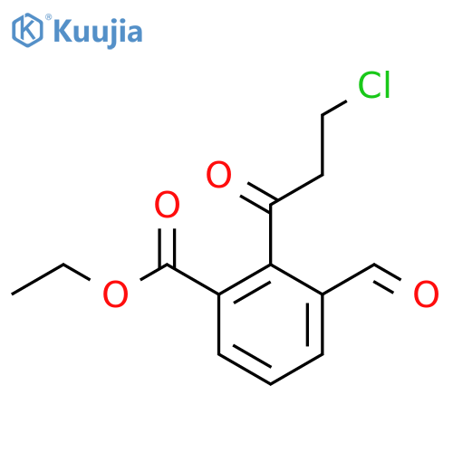 Ethyl 2-(3-chloropropanoyl)-3-formylbenzoate structure