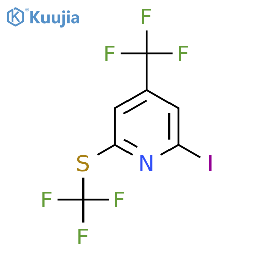2-Iodo-4-(trifluoromethyl)-6-(trifluoromethylthio)pyridine structure