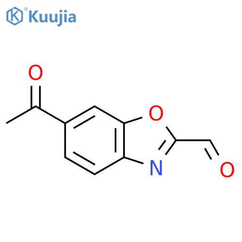6-Acetylbenzo[d]oxazole-2-carboxaldehyde structure
