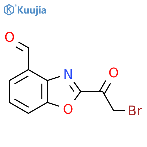 2-(2-Bromoacetyl)benzo[d]oxazole-4-carboxaldehyde structure