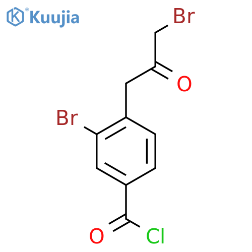 3-Bromo-4-(3-bromo-2-oxopropyl)benzoyl chloride structure