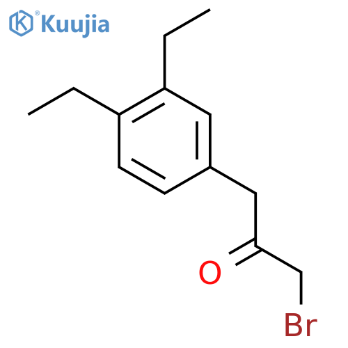 3-Bromo-1-(3,4-diethylphenyl)propan-2-one structure