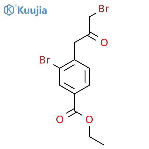 Ethyl 3-bromo-4-(3-bromo-2-oxopropyl)benzoate structure