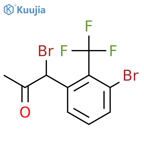 1-Bromo-1-(3-bromo-2-(trifluoromethyl)phenyl)propan-2-one structure