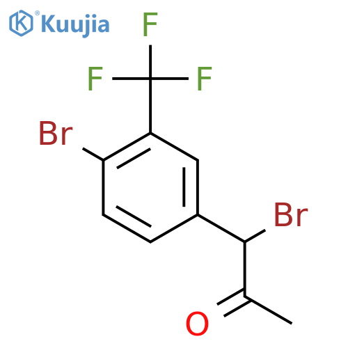 1-Bromo-1-(4-bromo-3-(trifluoromethyl)phenyl)propan-2-one structure