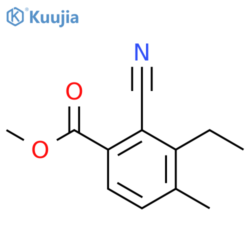 Methyl 2-cyano-3-ethyl-4-methylbenzoate structure