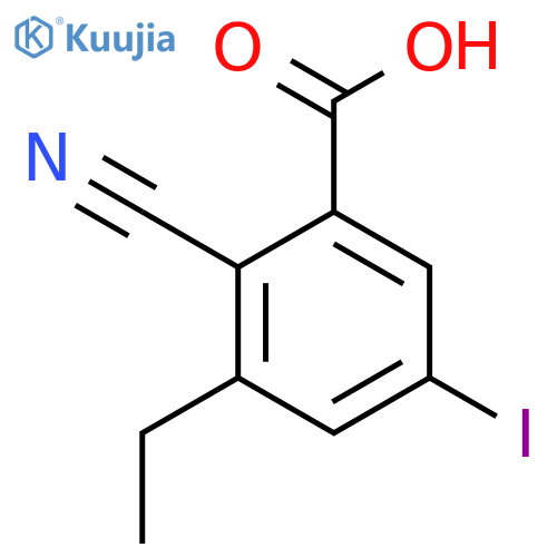 2-Cyano-3-ethyl-5-iodobenzoic acid structure