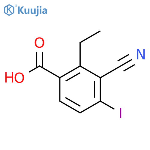 3-Cyano-2-ethyl-4-iodobenzoic acid structure