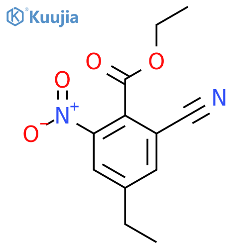 Ethyl 2-cyano-4-ethyl-6-nitrobenzoate structure