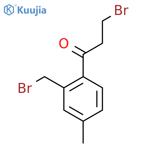 3-Bromo-1-(2-(bromomethyl)-4-methylphenyl)propan-1-one structure