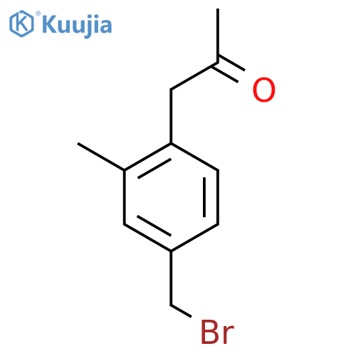 1-(4-(Bromomethyl)-2-methylphenyl)propan-2-one structure