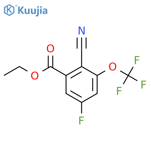 Ethyl 2-cyano-5-fluoro-3-(trifluoromethoxy)benzoate structure