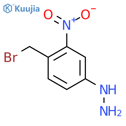 4-(Bromomethyl)-3-nitrophenylhydrazine structure