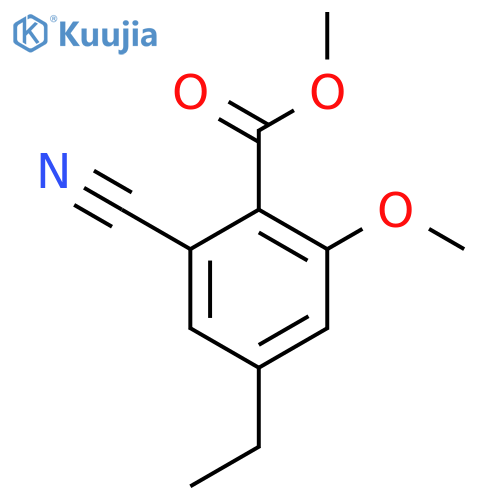 Methyl 2-cyano-4-ethyl-6-methoxybenzoate structure