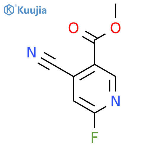 Methyl 4-cyano-6-fluoronicotinate structure
