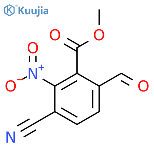 Methyl 3-cyano-6-formyl-2-nitrobenzoate structure