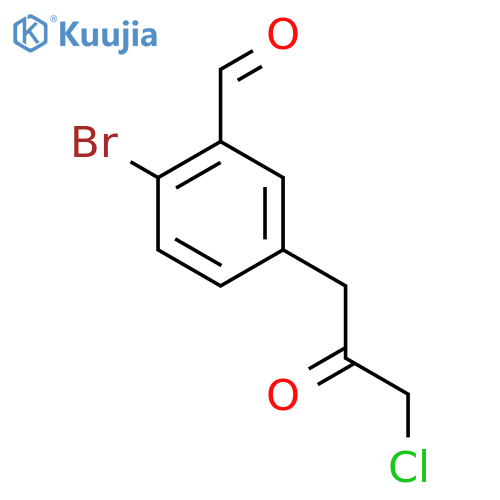 2-Bromo-5-(3-chloro-2-oxopropyl)benzaldehyde structure