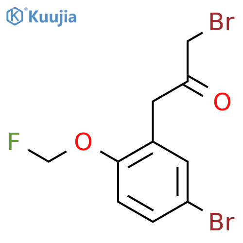 1-Bromo-3-(5-bromo-2-(fluoromethoxy)phenyl)propan-2-one structure