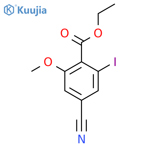 Ethyl 4-cyano-2-iodo-6-methoxybenzoate structure