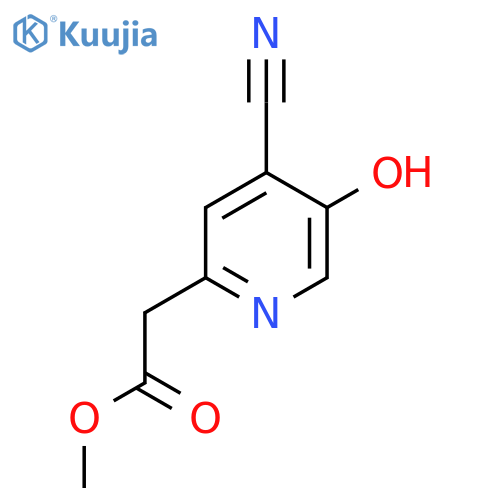 Methyl 4-cyano-5-hydroxypyridine-2-acetate structure