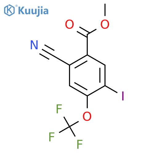 Methyl 2-cyano-5-iodo-4-(trifluoromethoxy)benzoate structure