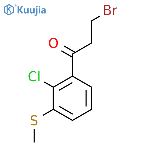 3-Bromo-1-(2-chloro-3-(methylthio)phenyl)propan-1-one structure