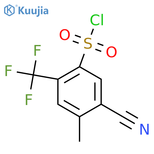 5-Cyano-4-methyl-2-(trifluoromethyl)benzenesulfonyl chloride structure